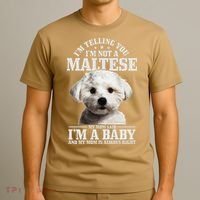 Womens Maltese Mom Said Im A Baby Funny Maltese Dog T-Shirt thumb 3