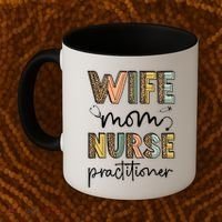 Wife Mom Nurse Practitioner Np Nurse Practitioners Great Gift Coffee Mug thumb 2