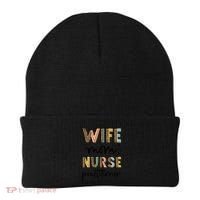 Wife Mom Nurse Practitioner Np Nurse Practitioners Great Gift Beanie thumb 0