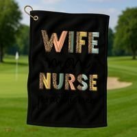 Wife Mom Nurse Practitioner Np Nurse Practitioners Great Gift Golf Towel thumb 1