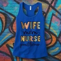 Wife Mom Nurse Practitioner Np Nurse Practitioners Great Gift Women's Tank Top thumb 3