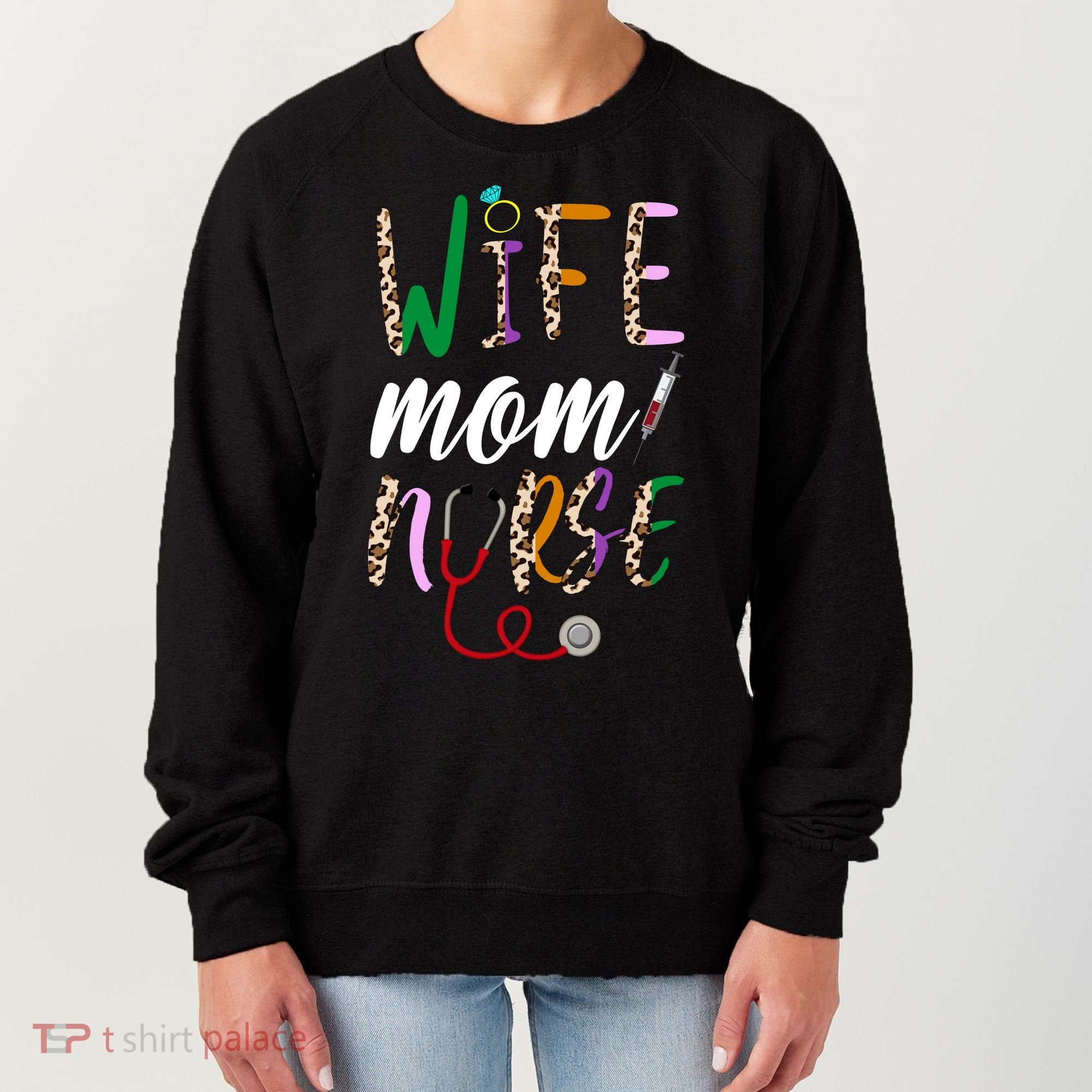 Wife Mom Nurse Cheetah Women's Sweatshirt