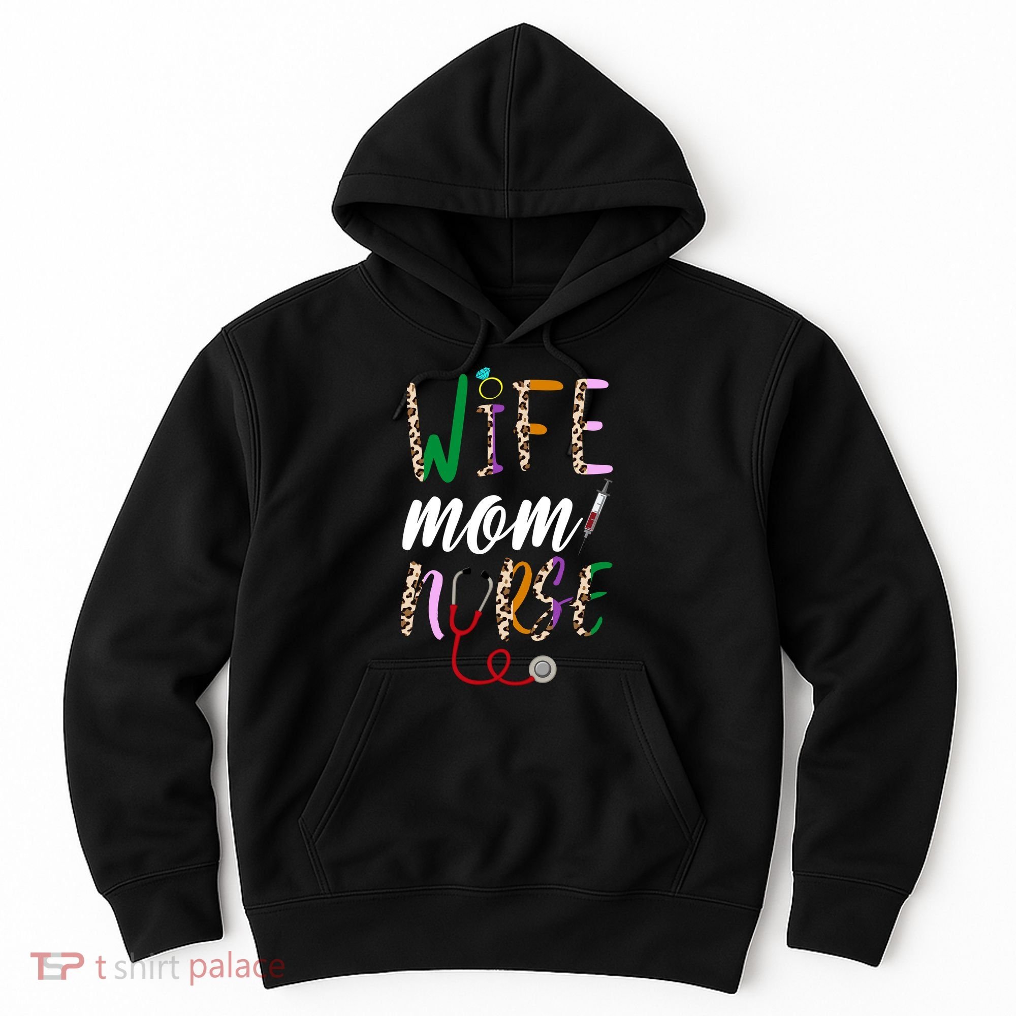 Wife Mom Nurse Cheetah Hoodie