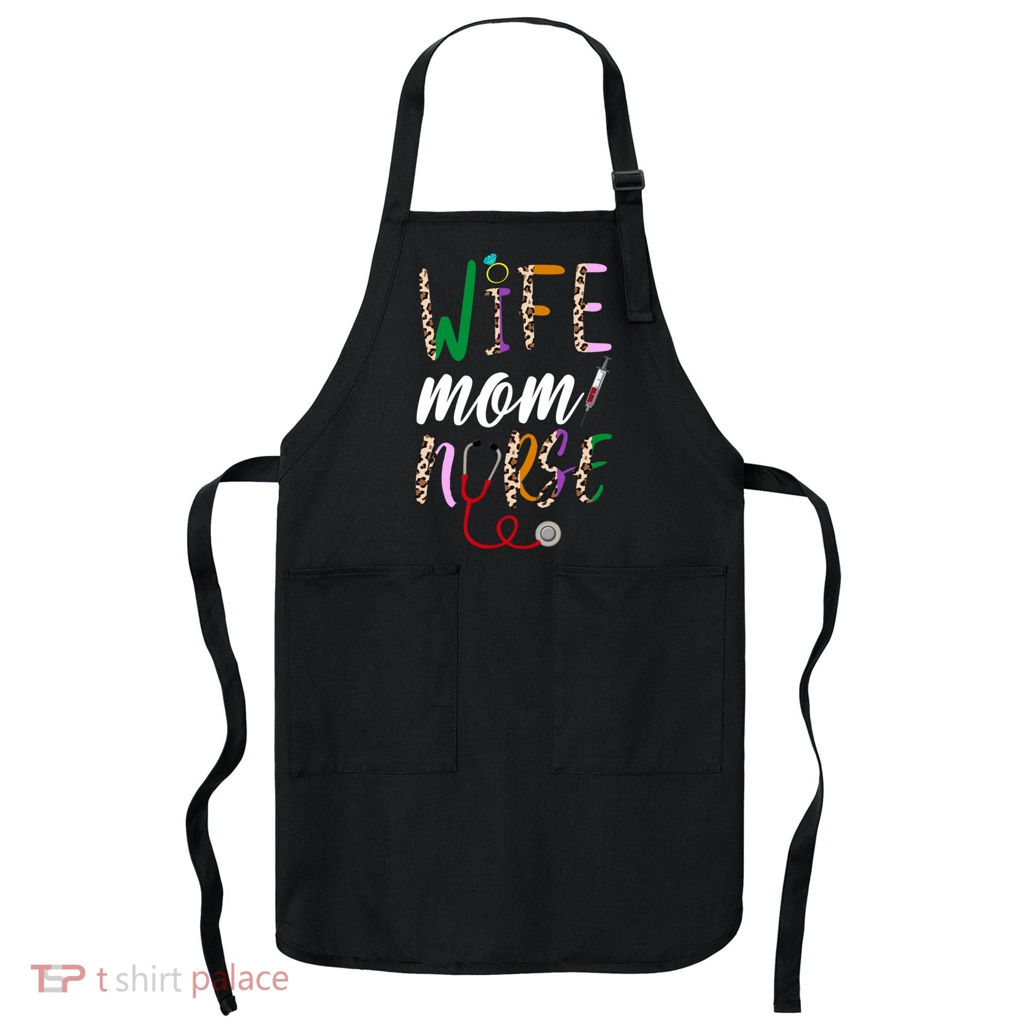 Wife Mom Nurse Cheetah Apron