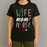 Wife Mom Nurse Cheetah T-Shirt thumb 4