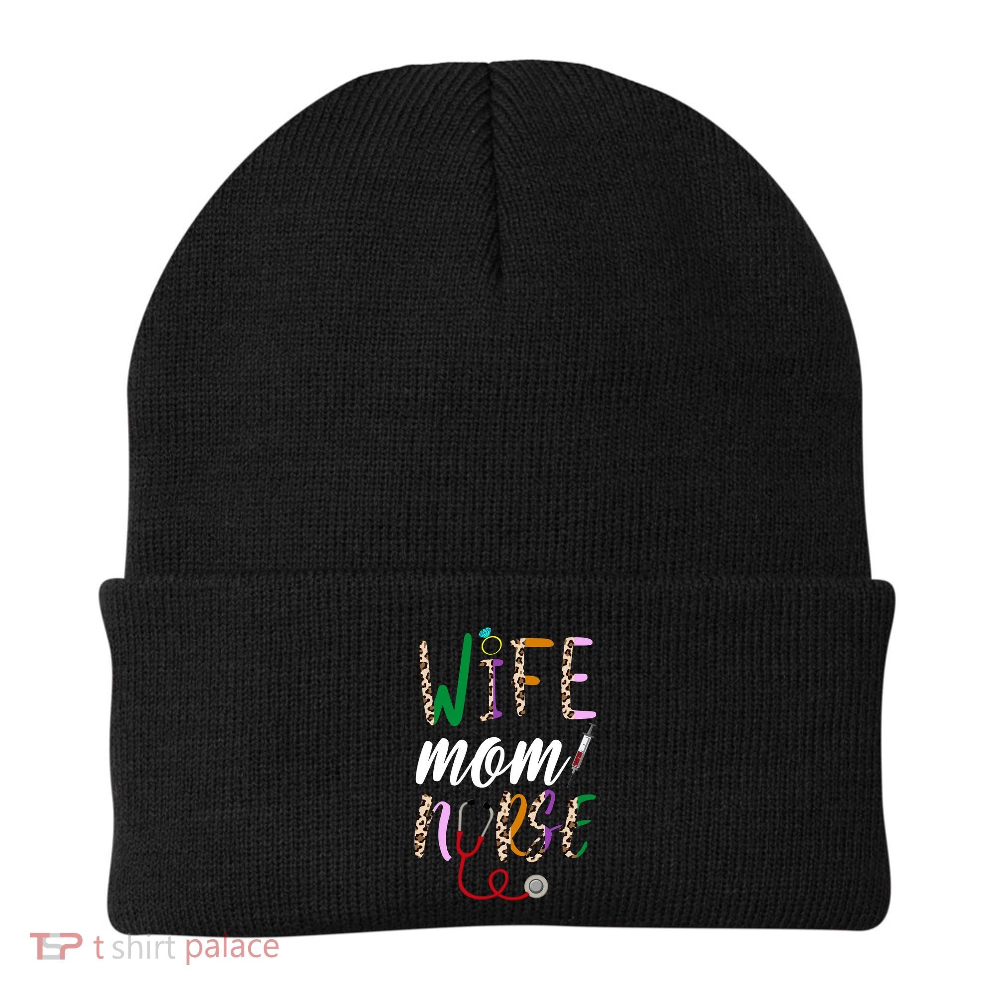 Wife Mom Nurse Cheetah Beanie