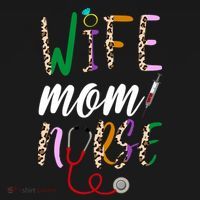 Wife Mom Nurse Cheetah Women's Hoodie thumb 2