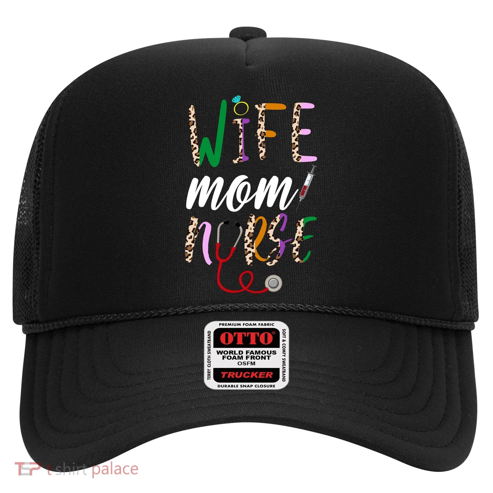 Wife Mom Nurse Cheetah Hat