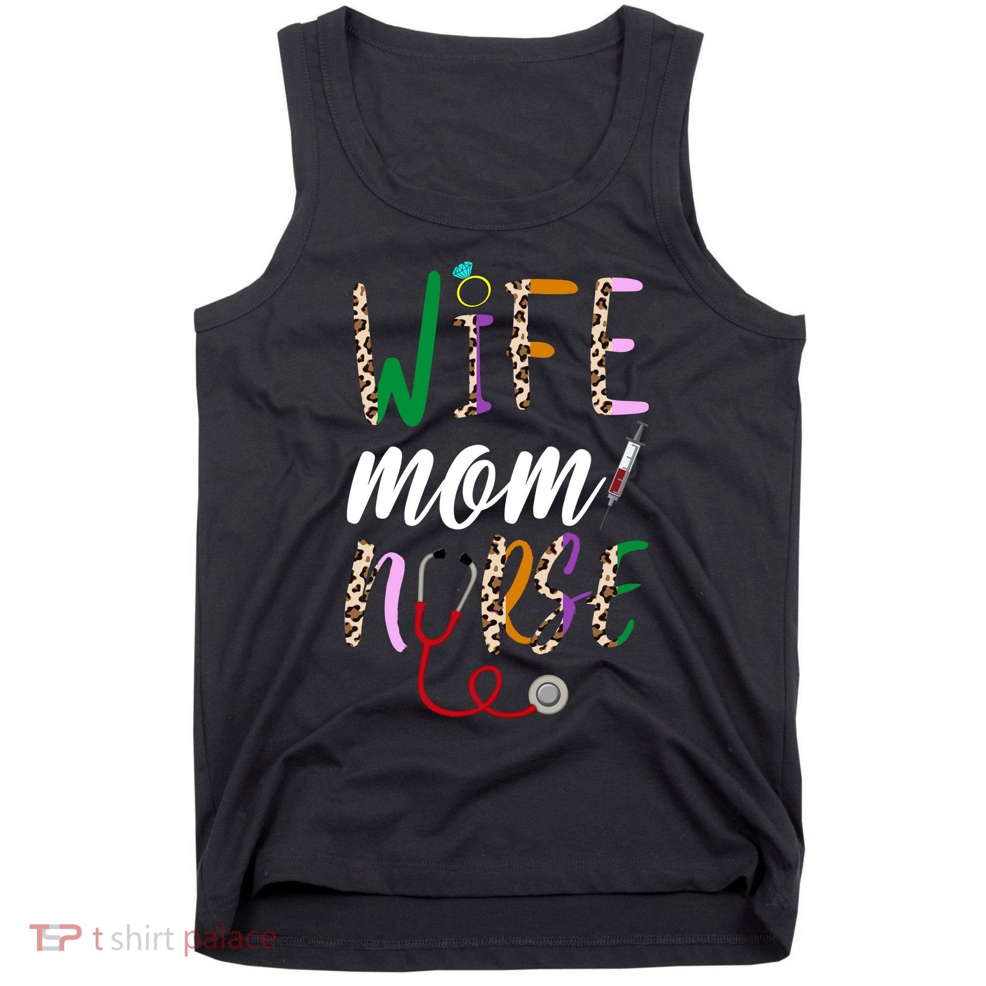 Wife Mom Nurse Cheetah Tank Top