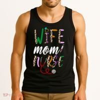 Wife Mom Nurse Cheetah Tank Top thumb 3