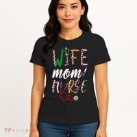 Wife Mom Nurse Cheetah Women's T-Shirt thumb 4