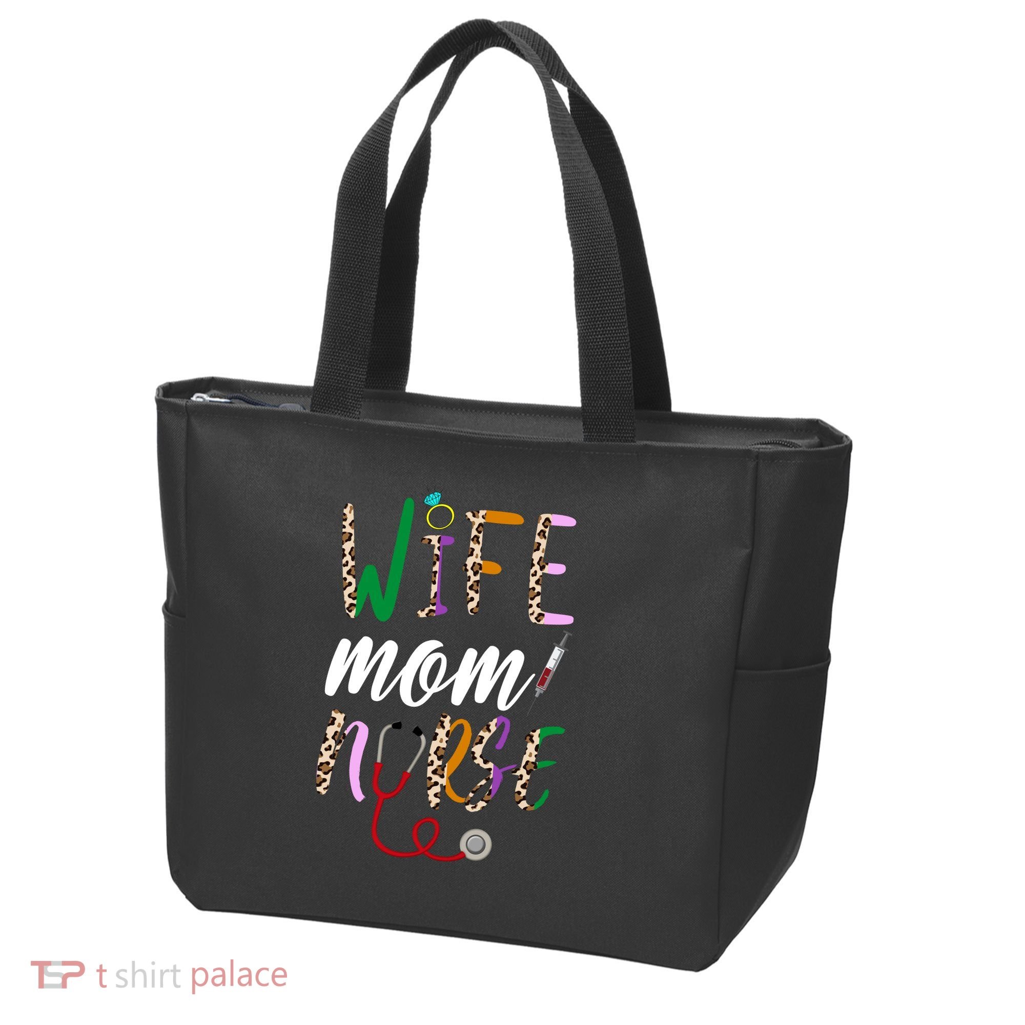 Wife Mom Nurse Cheetah Tote Bag