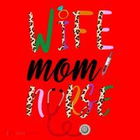 Wife Mom Nurse Cheetah Santa Hat thumb 1