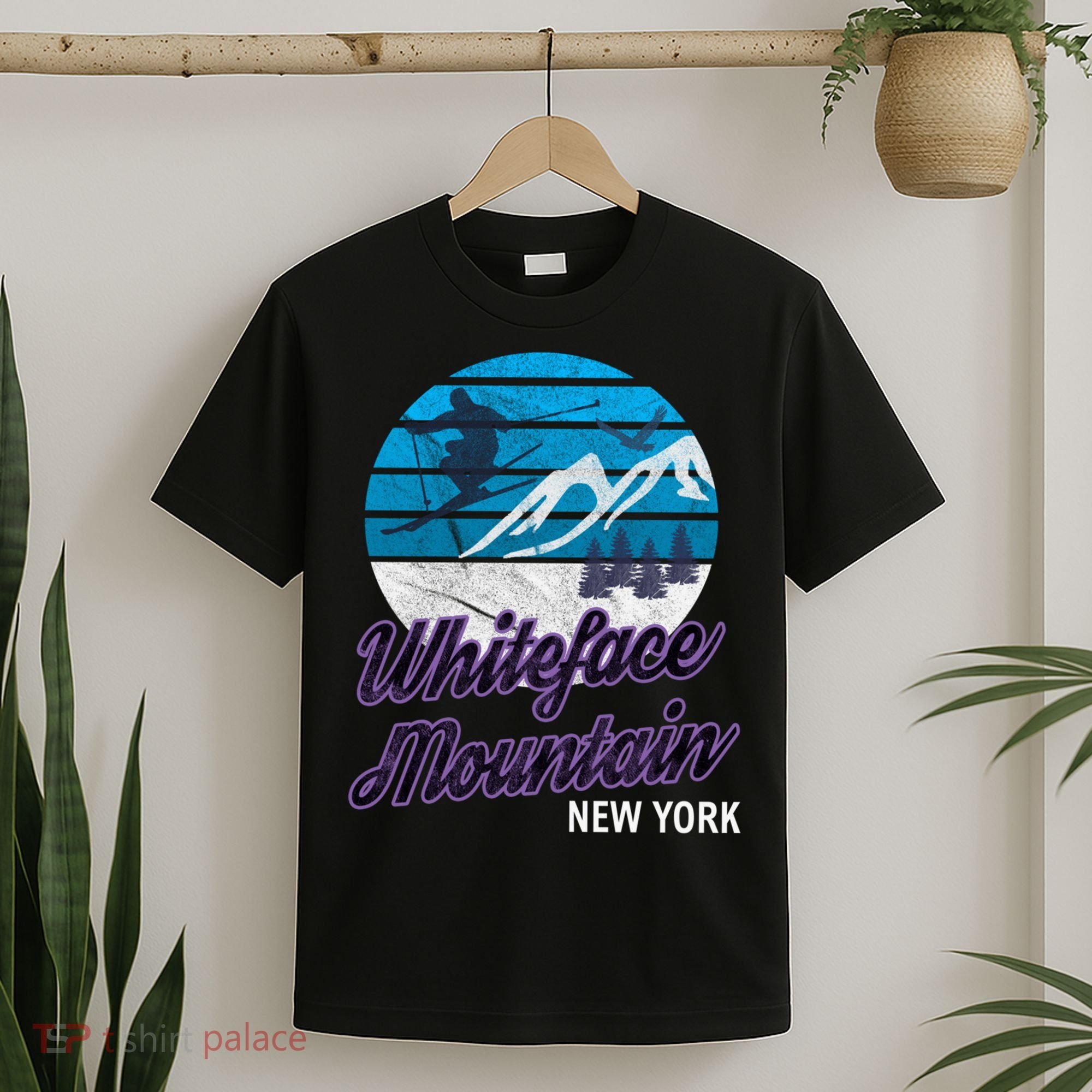 Whiteface Mountain NY Ski Graphic Vintage Retro Gift T-Shirt