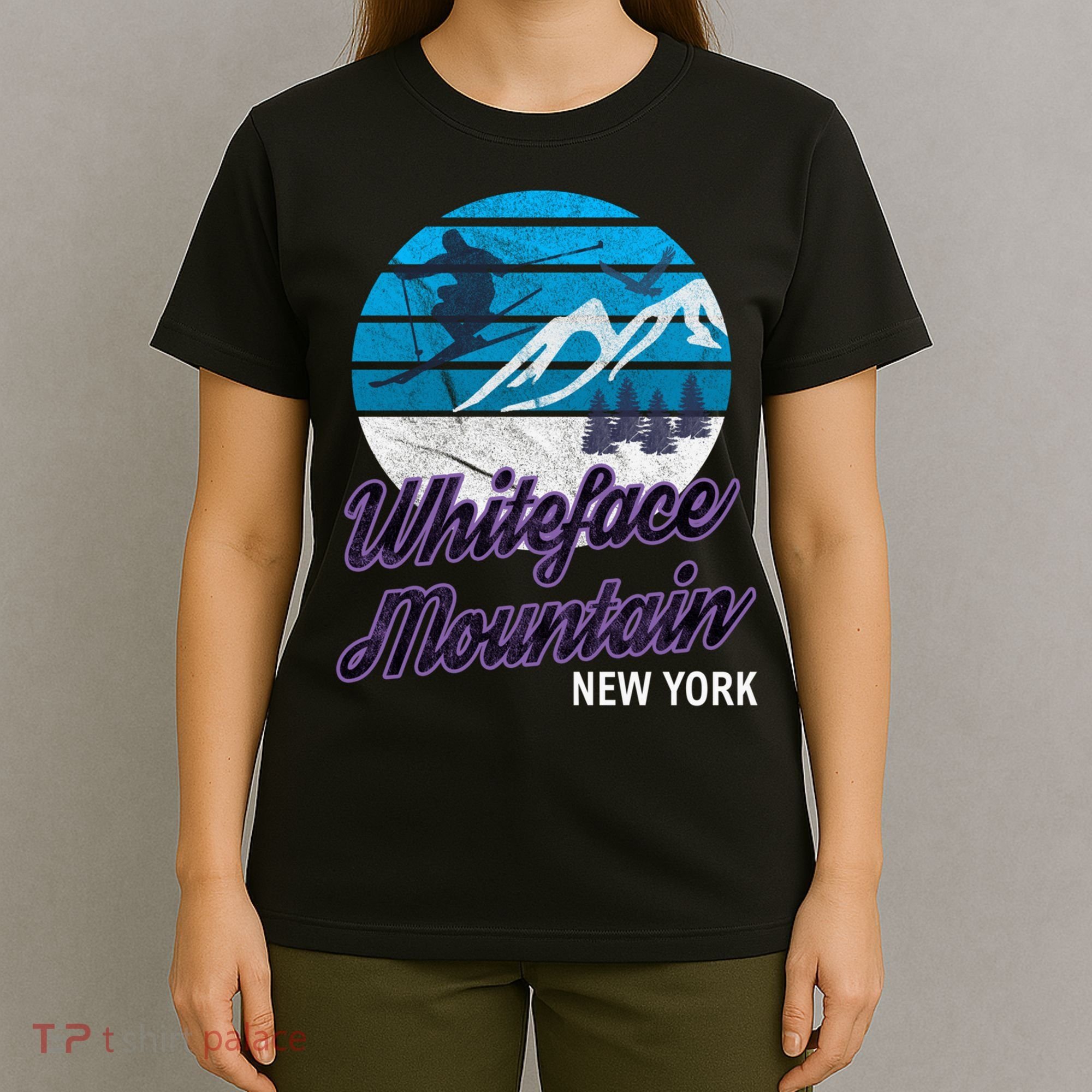 Whiteface Mountain NY Ski Graphic Vintage Retro Gift T-Shirt