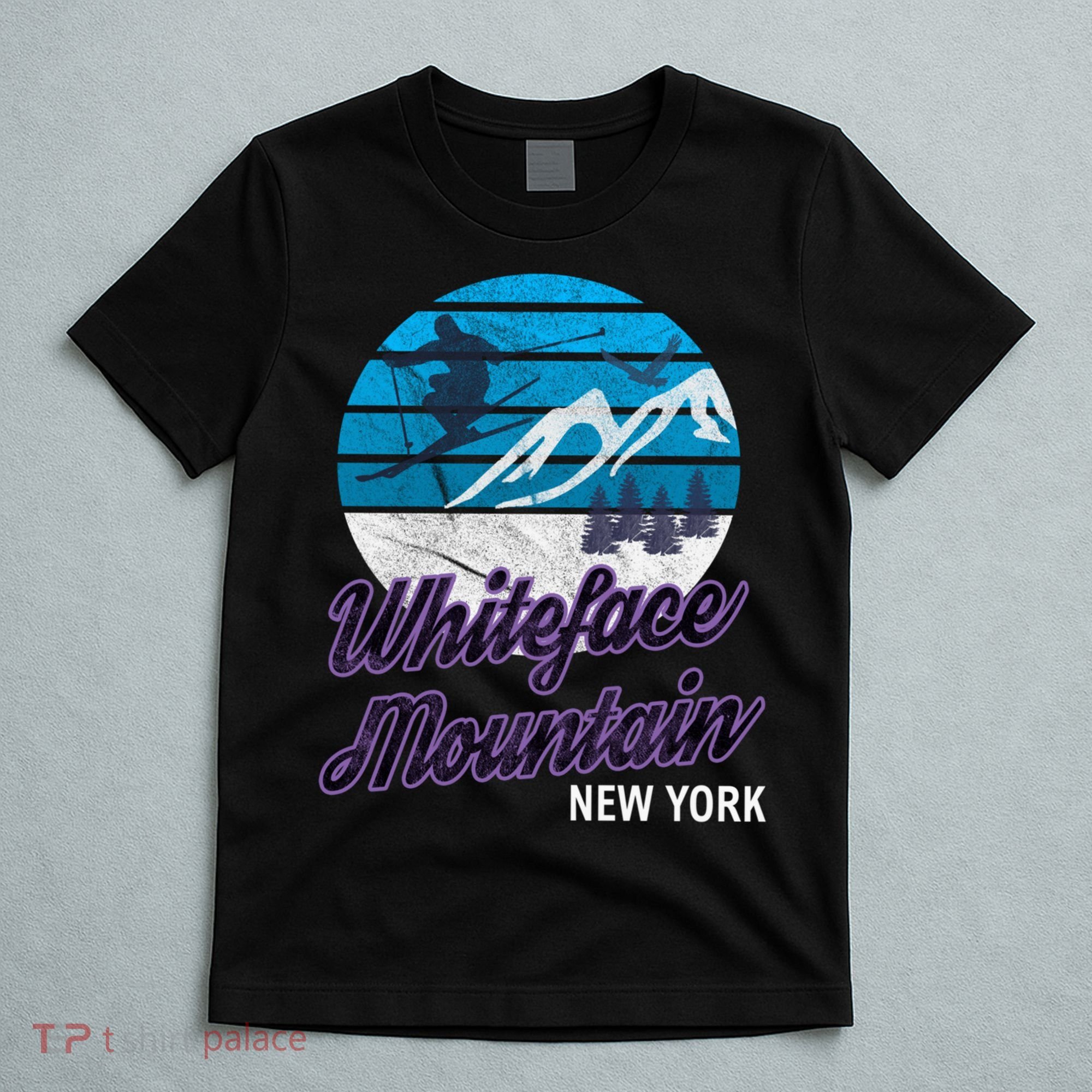 Whiteface Mountain NY Ski Graphic Vintage Retro Gift T-Shirt