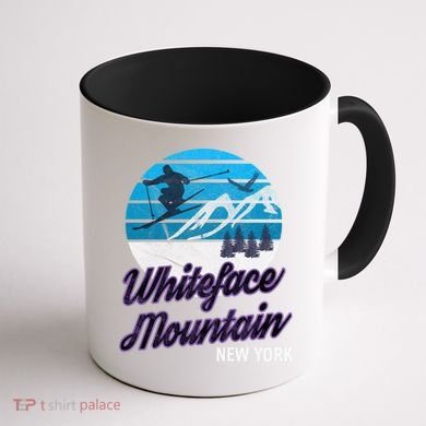 Whiteface Mountain NY Ski Graphic Vintage Retro Gift Coffee Mug back