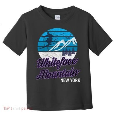 Whiteface Mountain NY Ski Graphic Vintage Retro Gift Toddler T-Shirt