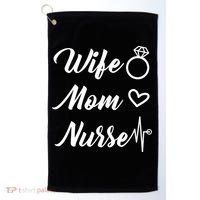 Wife Mom Nurse Cute Gift Golf Towel thumb 0