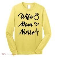 Wife Mom Nurse Cute Gift Long Sleeve Shirt thumb 0