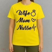 Wife Mom Nurse Cute Gift T-Shirt thumb 4