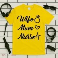 Wife Mom Nurse Cute Gift T-Shirt thumb 5