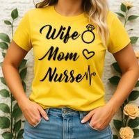 Wife Mom Nurse Cute Gift Women's T-Shirt thumb 2