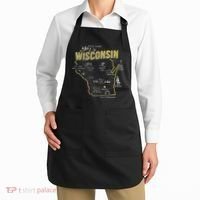 Wisconsin Map Of Memorable Spots Apron thumb 2