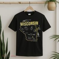 Wisconsin Map Of Memorable Spots T-Shirt thumb 2