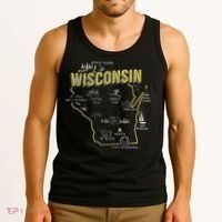Wisconsin Map Of Memorable Spots Tank Top thumb 3