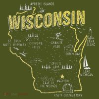 Wisconsin Map Of Memorable Spots The Baniff Cuffed Pom Beanie thumb 2