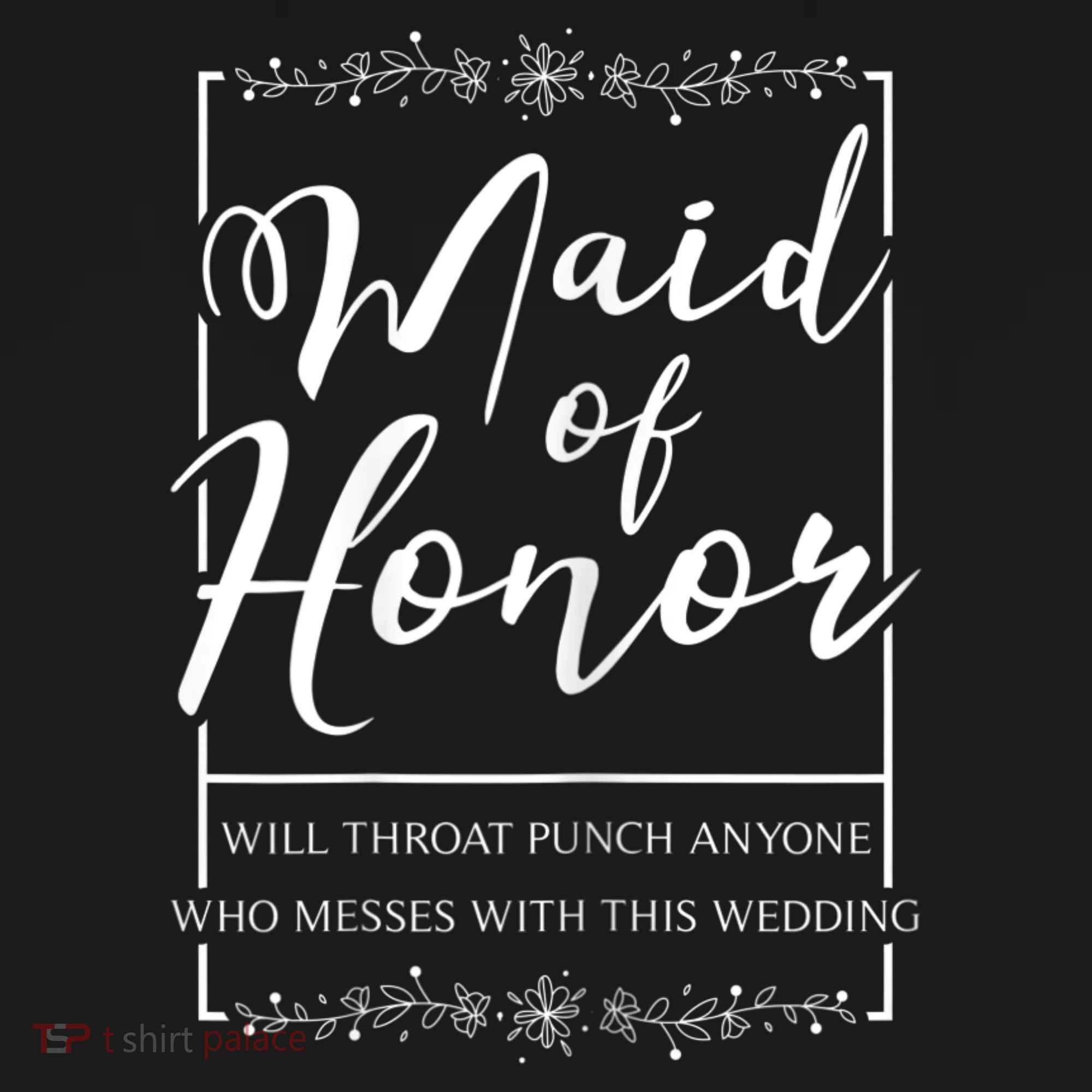 Womens Maid Of Honor Funny Sarcastic Throat Punch Wedding Women's Tank Top