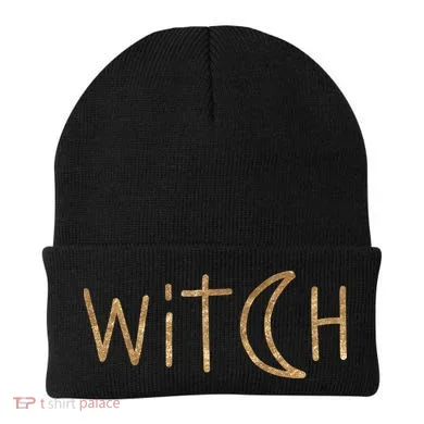 Witch Moon October Halloween Beanie