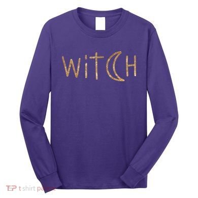 Witch Moon October Halloween Long Sleeve Shirt