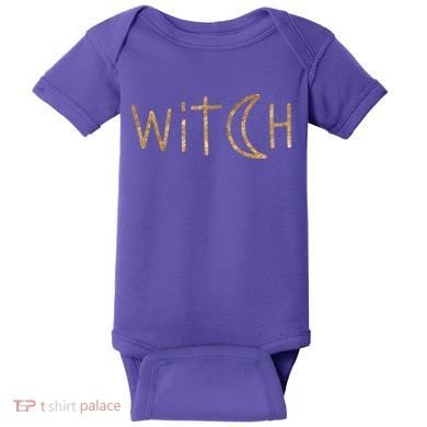 Witch Moon October Halloween Baby Bodysuit