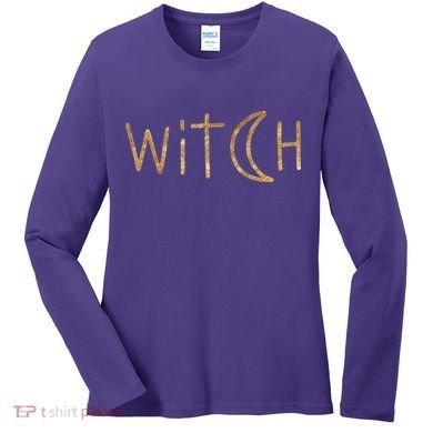 Witch Moon October Halloween Women's Long Sleeve Shirt