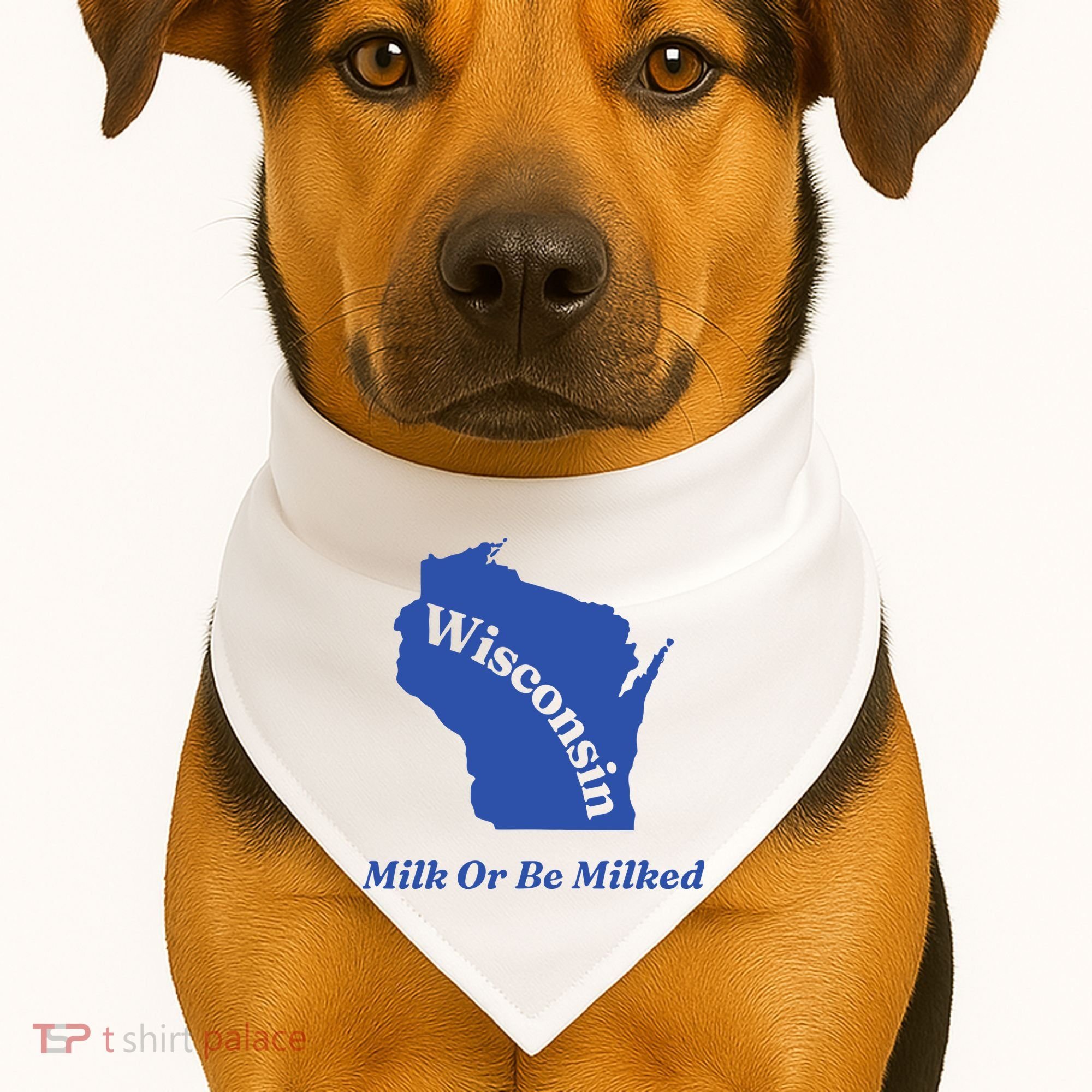 Wisconsin Milk Or Be Milked USA-Made Doggie Bandana
