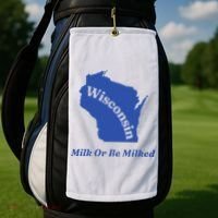 Wisconsin Milk Or Be Milked Golf Towel thumb 2
