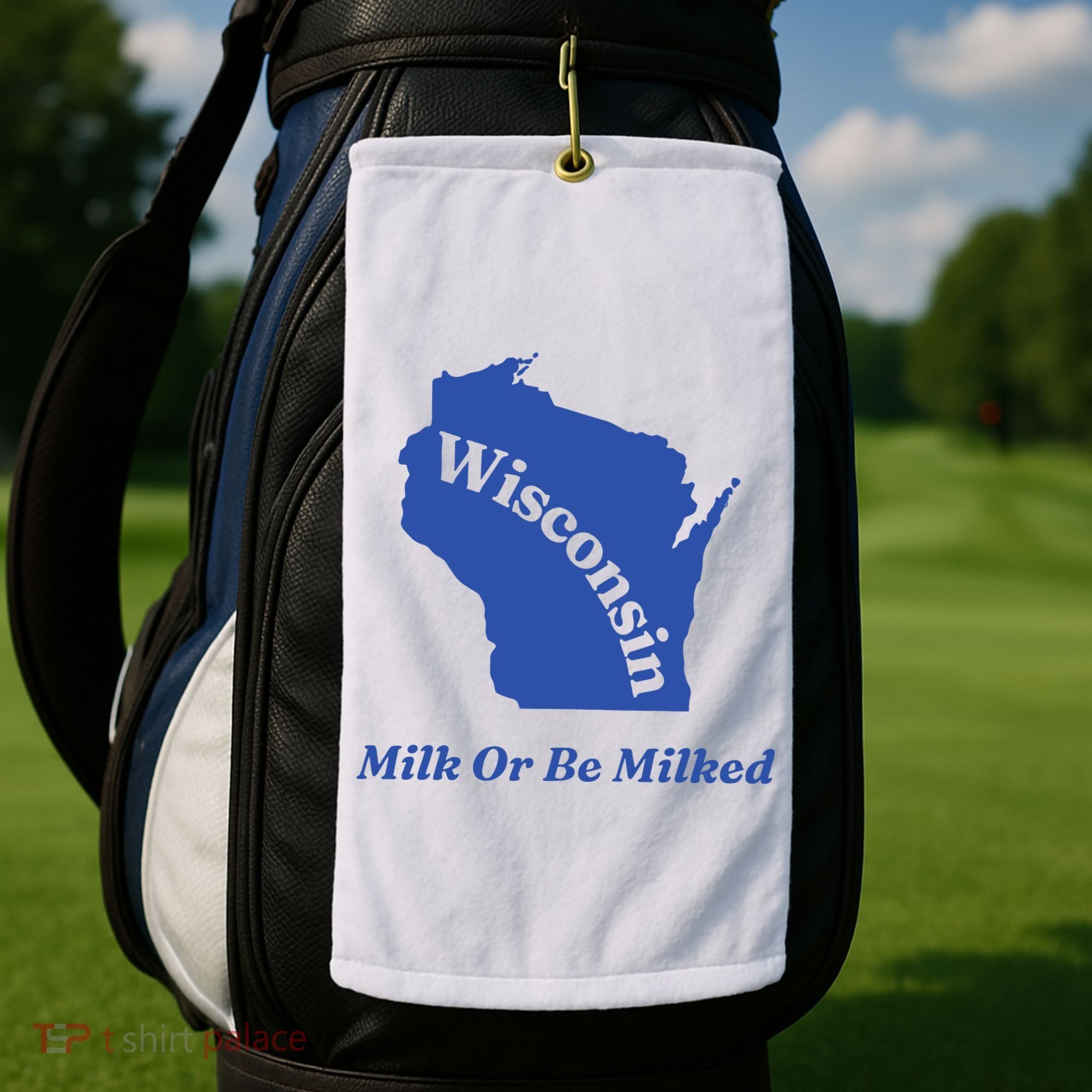 Wisconsin Milk Or Be Milked Golf Towel