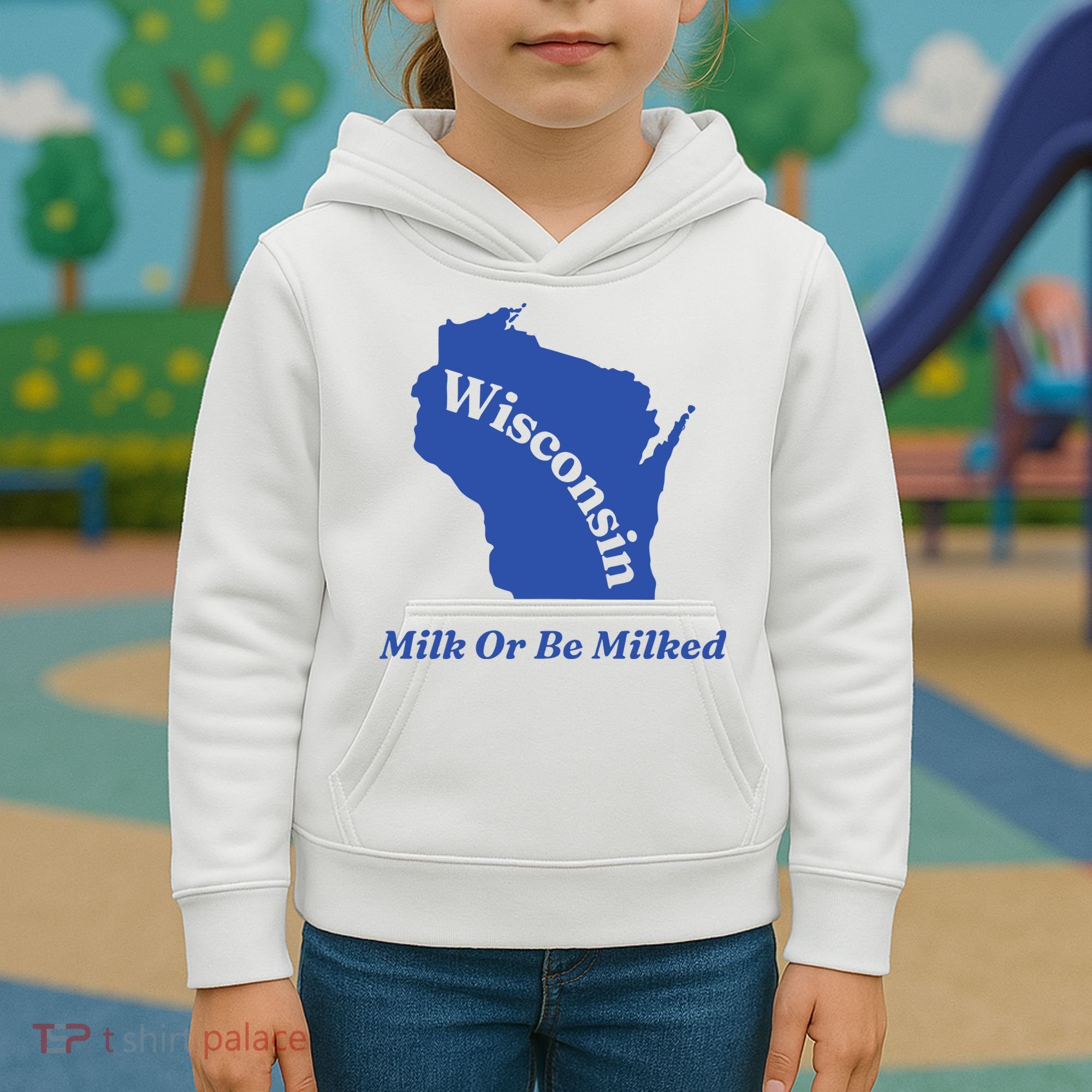 Wisconsin Milk Or Be Milked Kids Hoodie