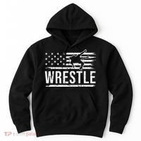 wrestling MMA patriotic flag theme for wrestler graphic  Hoodie thumb 0