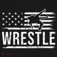 wrestling MMA patriotic flag theme for wrestler graphic  Sweatshirt thumb 3
