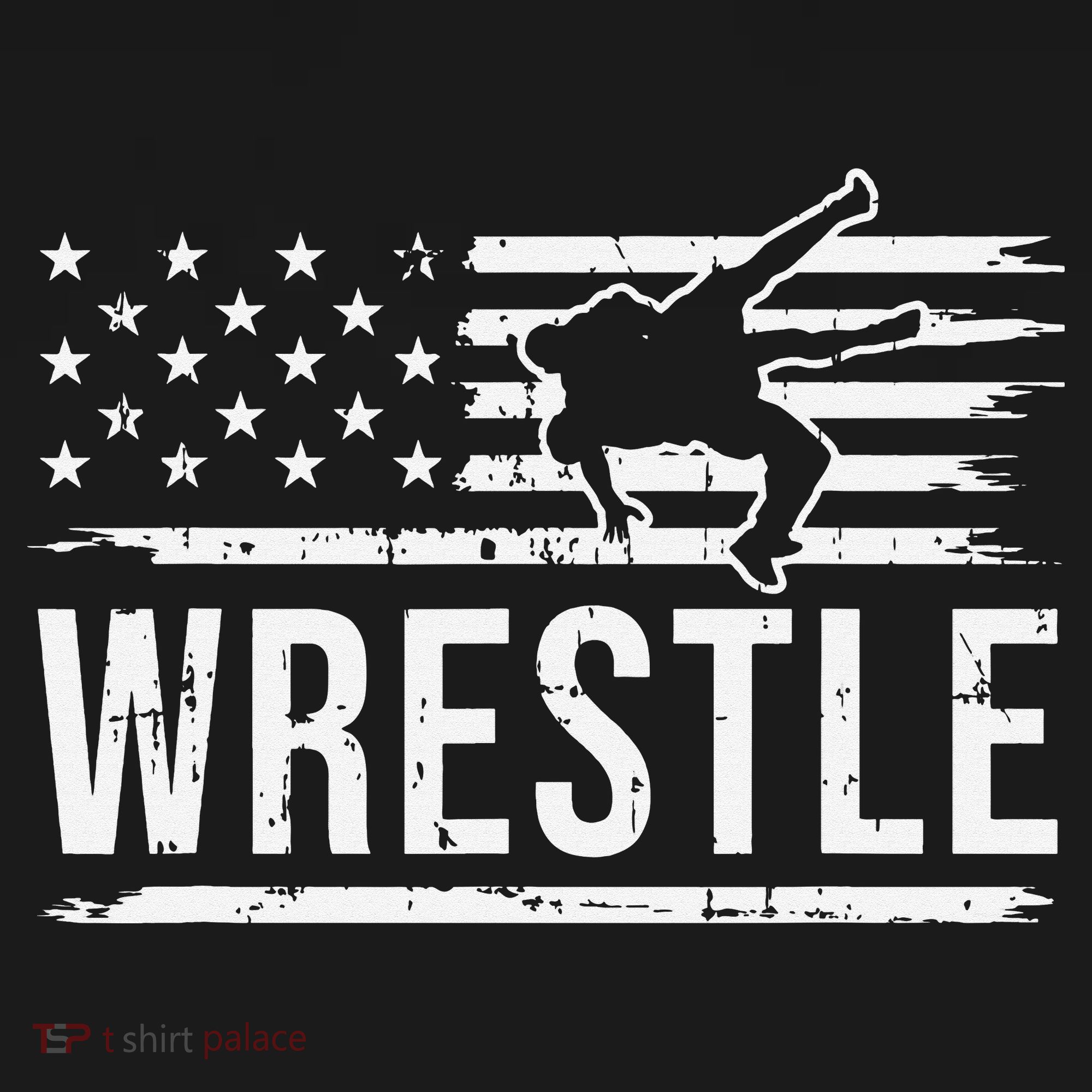 wrestling MMA patriotic flag theme for wrestler graphic  Mousepad