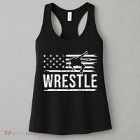 wrestling MMA patriotic flag theme for wrestler graphic  Women's Tank Top thumb 3