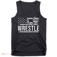 wrestling MMA patriotic flag theme for wrestler graphic  Tank Top thumb 0