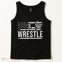 wrestling MMA patriotic flag theme for wrestler graphic  Tank Top thumb 2