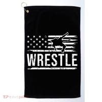 wrestling MMA patriotic flag theme for wrestler graphic  Golf Towel thumb 0