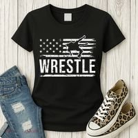 wrestling MMA patriotic flag theme for wrestler graphic  Women's T-Shirt thumb 3