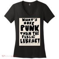 Whats More Punk Than The Public Library Women's V-Neck T-Shirt thumb 0