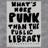 WhatS More Punk Than The Public Library Funny Book Lover Women's Racerback Cropped Tank thumb 2